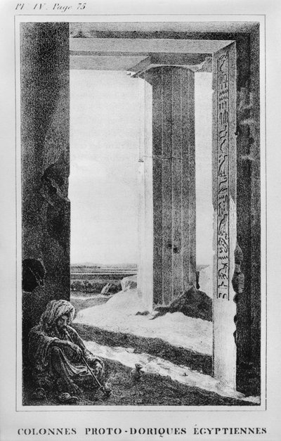 Egyptian Columns, illustration from letters written from Egypt and Nubia published 1833 by Jean Francois Champollion